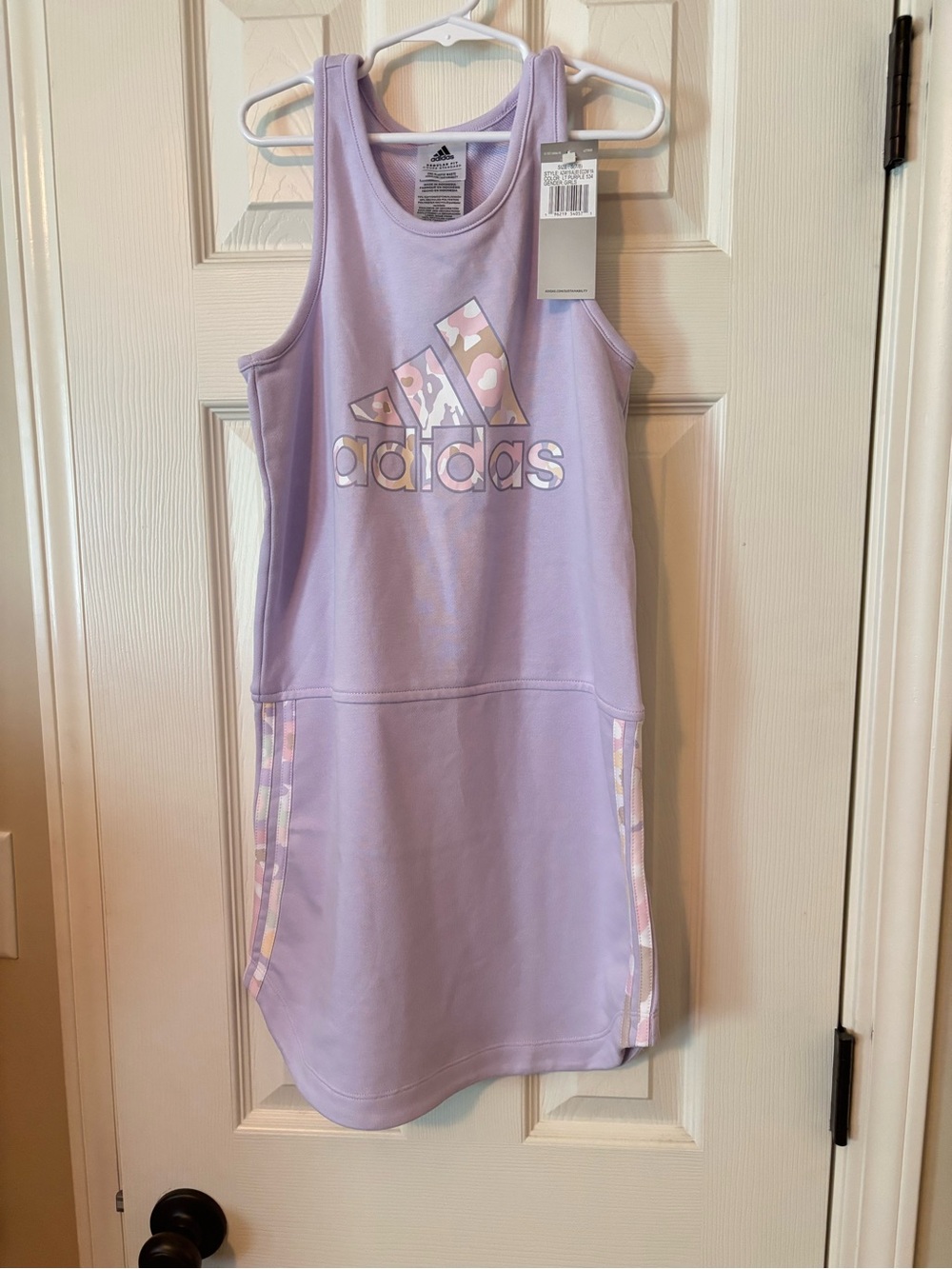 adidas Lilac Tank Dress with Pastel Logo